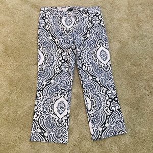 J Crew stretch city fit cropped paisley pant